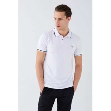 Tricou polo cu margini contrastante