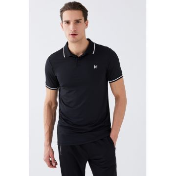 Tricou polo cu margini contrastante