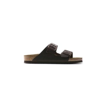 Birkenstock slapi de piele Arizona barbati, culoarea maro, 52531
