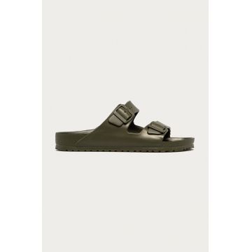 Birkenstock papuci Arizona Eva barbati, culoarea verde, 1019094