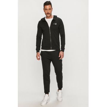 EA7 Emporio Armani trening din bumbac culoarea negru