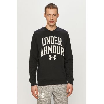 Under Armour Bluză 1361561 bărbați, culoarea negru, cu imprimeu