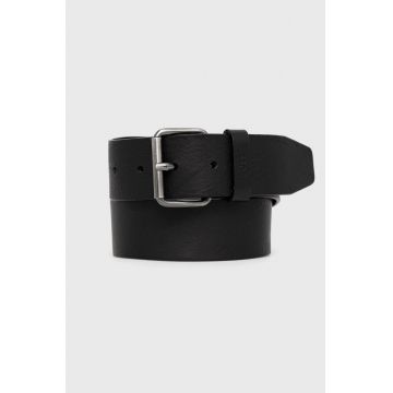 BOSS curea de piele barbati, culoarea negru