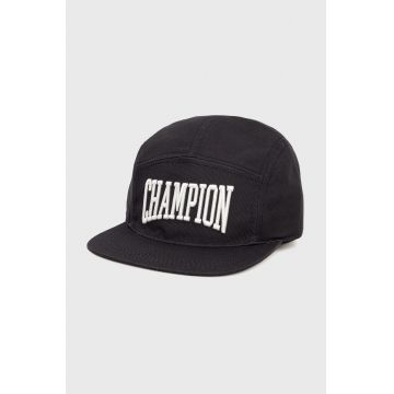 Champion șapcă din bumbac 805554 culoarea negru, cu imprimeu