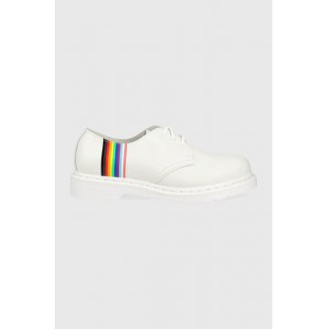 Dr. Martens pantofi de piele culoarea alb