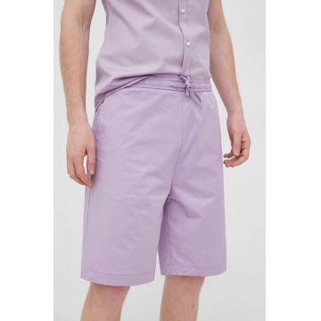 HUGO pantaloni scurti barbati, culoarea violet