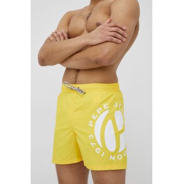 Pepe Jeans pantaloni scurti de baie Renzo D culoarea galben