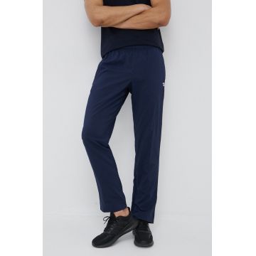 Reebok pantaloni de trening FU3094 barbati, culoarea albastru marin