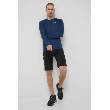 Salewa longsleeve sport Puez Melange culoarea albastru marin, melanj