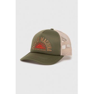 Deus Ex Machina sapca culoarea verde, cu imprimeu