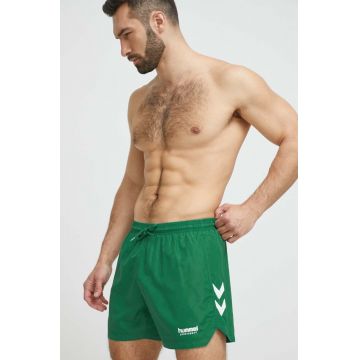 Hummel pantaloni scurti de baie culoarea verde