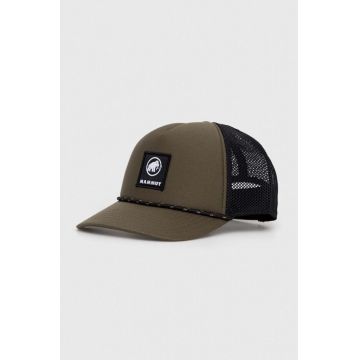 Mammut sapca Crag Logo culoarea verde, cu imprimeu
