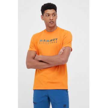 Mammut tricou sport Trovat Logo culoarea portocaliu, cu imprimeu