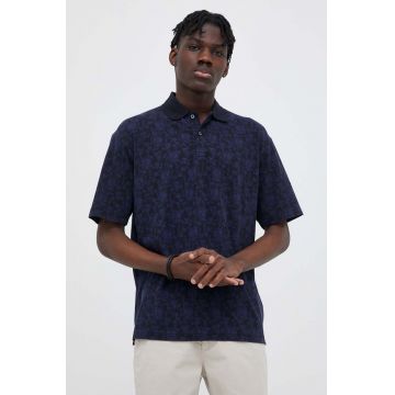 Marc O'Polo tricou polo barbati, culoarea albastru marin, modelator