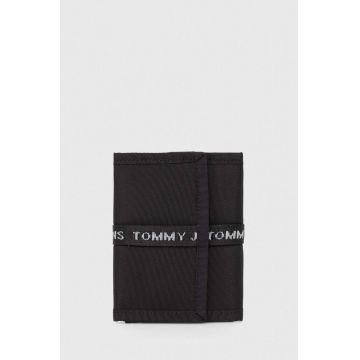 Tommy Jeans portofel barbati, culoarea negru