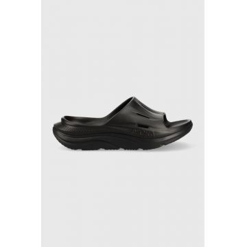 Hoka  papuci ORA Recovery Slide 3 bărbați, culoarea negru 1135061-CSAA