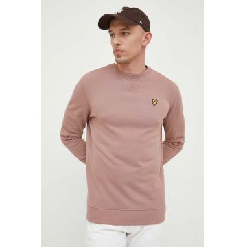 Lyle & Scott hanorac de bumbac barbati, culoarea roz, neted