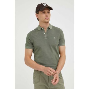 Marc O'Polo tricou polo barbati, culoarea verde, neted