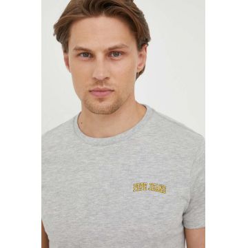 Pepe Jeans tricou barbati, culoarea gri, cu imprimeu