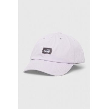 Puma șapcă de baseball din bumbac culoarea violet, cu imprimeu