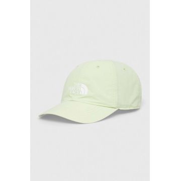 The North Face sapca culoarea verde, neted