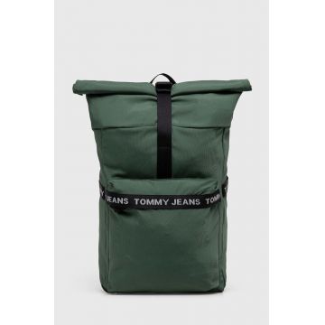 Tommy Jeans rucsac barbati, culoarea verde, mare, cu imprimeu