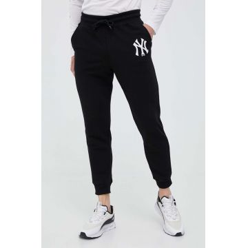 47brand pantaloni de trening culoarea negru, cu imprimeu