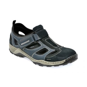 Pantofi RIEKER bleumarin, 8075, din piele ecologica