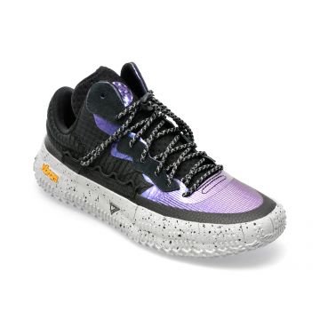 Pantofi sport BLACK BRAND negri, M550BB, din material textil si piele ecologica