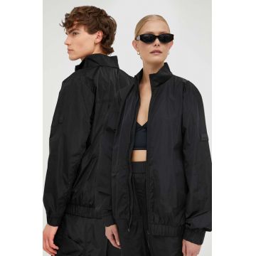 Rains geacă de ploaie 18900 Track Jacket culoarea negru, de tranzitie, oversize 18900.01-01Black