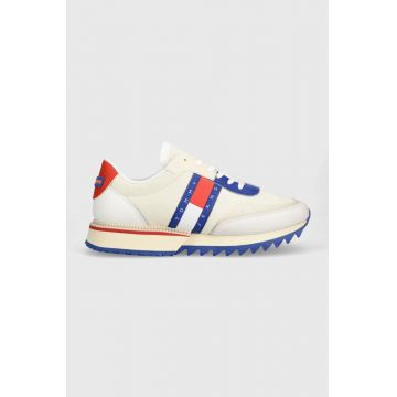 Tommy Jeans sneakers TJM RUNNER TRANSLUCENT culoarea bej, EM0EM01219