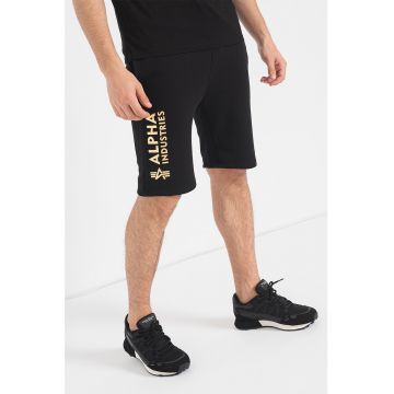 Pantaloni scurti cu snur si logo
