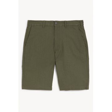 Pantaloni scurti din amestec de in cu buzunare laterale