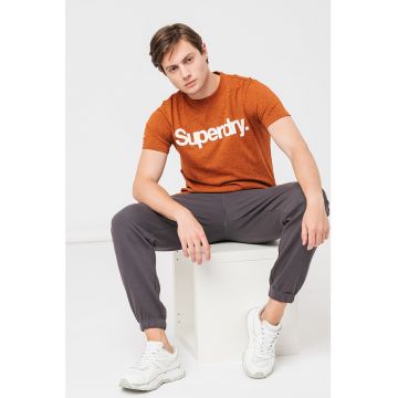 Pantaloni sport din bumbac cu banda elastica in talie