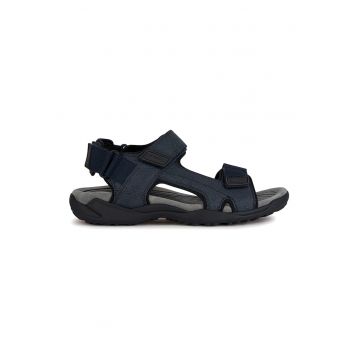 Sandale de piele ecologica cu barete velcro