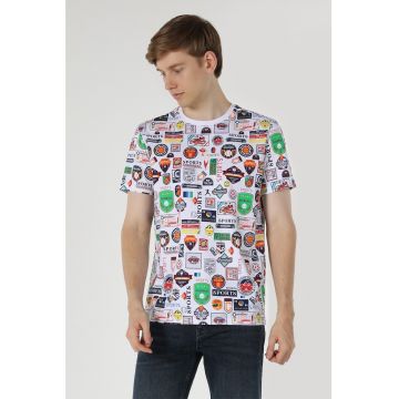 Tricou de bumbac cu imprimeu grafic