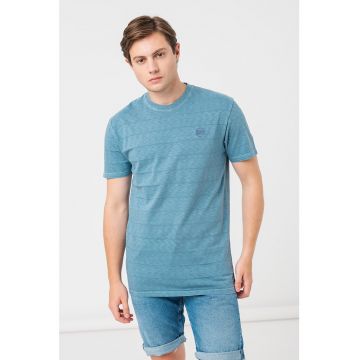 Tricou din bumbac cu decolteu la baza gatului Ovin Vintage