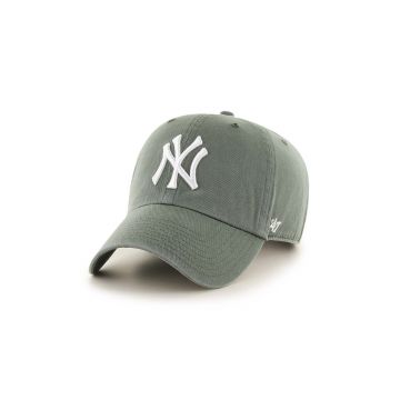 47brand șapcă de baseball din bumbac MLB New York Yankees culoarea verde, cu imprimeu B-RGW17GWS-MSA