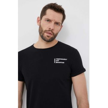 Mammut tricou Off Mountain barbati, culoarea negru, cu imprimeu