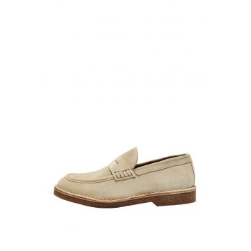 Pantofi loafer de piele intoarsa