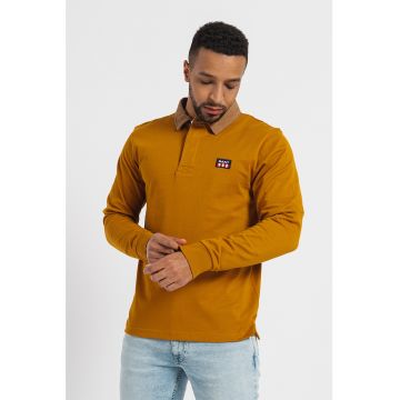 Bluza polo cu guler in reiat