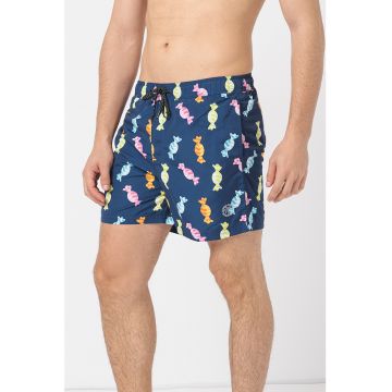 Pantaloni scurti de baie cu model grafic Fiji