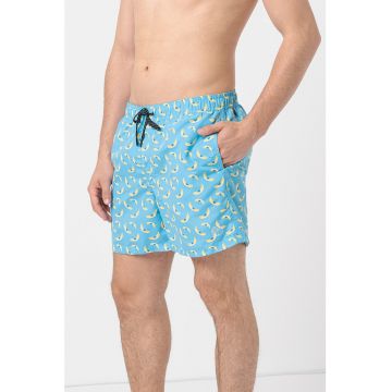 Pantaloni scurti de baie cu model grafic Fiji