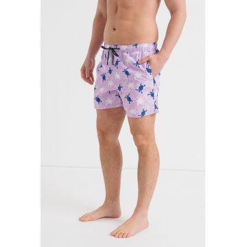 Pantaloni scurti de baie cu model grafic Fiji