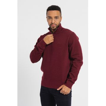 Pulover regular fit cu fenta scurta cu fermoar Sacker
