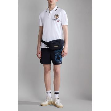 Tricou polo cu aplicatii pe piept
