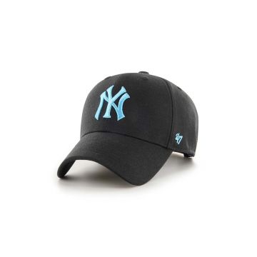 47brand șapcă de baseball din bumbac MLB New York Yankees culoarea negru, cu imprimeu