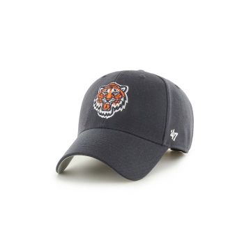 47brand șapcă din amestec de lână MLB Detroit Tigers culoarea albastru marin, cu imprimeu