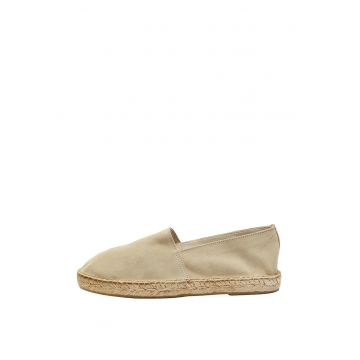 Espadrile uni de piele intoarsa