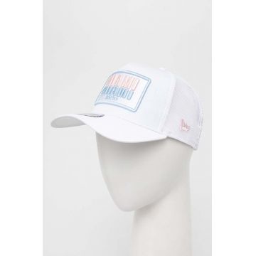 New Era sapca culoarea alb, cu imprimeu